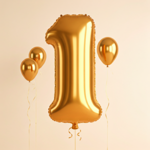 Balon cyfra z helem